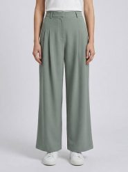 MOSS COPENHAGEN Spodnie "Henrika" w kolorze zielonym rozmiar: XS. Zielone spodnie materiałowe damskie Moss Copenhagen, bez wzorów, z materiału. Za 189.95 zł.