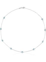 OR ÉCLAT Złoty naszyjnik "Colors" z topazami - dł. 42 cm rozmiar: onesize. Niebieskie naszyjniki damskie Or Éclat, z topazem, złote. Za 1,522.99 zł.