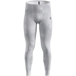 Spodnie Odlo BL BOTTOM long ACTIVE WARM x POW. Szare spodnie sportowe damskie ODLO, l, bez wzorów, z materiału, na fitness i siłownię. Za 210.09 zł.