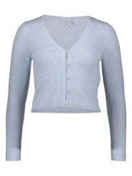 ONLY Kardigan w kolorze niebieskoszarym rozmiar: L. Niebieskie kardigany damskie Only, l, bez wzorów, prążkowane. Za 82.99 zł.