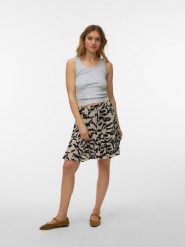 Vero Moda Spódnica w kolorze beżowo-czarnym rozmiar: M. Brązowe spódnice damskie Vero Moda, na imprezę, m, bez wzorów, z wiskozy, klasyczne, mini. Za 87.40 zł.
