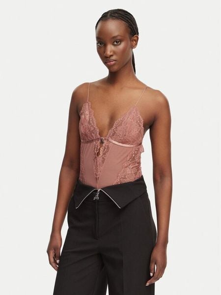 Patrizia Pepe Body 2I0143/A602-B885 Brązowy. Brązowe body i gorsety Patrizia Pepe, bez wzorów, z syntetyku. Za 396.99 zł.