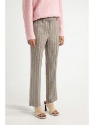 Josephine & Co Spodnie "Abraham" w kolorze biało-brązowym rozmiar: 42. Białe spodnie materiałowe damskie Josephine & Co, bez wzorów, z materiału. Za 263.53 zł.
