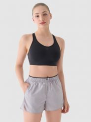 4F Spodenki do biegania szybkoschnące damskie - szare XXL. Szare spodenki sportowe damskie 4F, s, bez wzorów, z materiału, do biegania. W wyprzedaży za 59.99 zł.