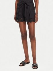 TWINSET Szorty materiałowe 251TT2096 Czarny Regular Fit. Czarne szorty damskie Twinset, bez wzorów, z bawełny. Za 419.99 zł.