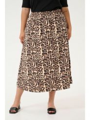 KAFFE curve Spódnica w kolorze beżowo-czarnym rozmiar: 44. Brązowe spódnice damskie KAFFE curve, bez wzorów, maxi. Za 86.99 zł.