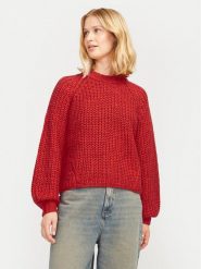 JJXX Sweter Kelly 12255364 Czerwony Regular Fit. Czerwone swetry klasyczne damskie JJXX, m, z syntetyku, bez kołnierzyka. Za 159.99 zł.