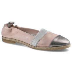 Półbuty damskie Lamelia, wsuwane ze skóry naturalnej i na płaskiej podeszwie, różowe przecierane, 40C1169. Czerwone półbuty damskie LAMELIA, na lato, bez wzorów, ze skóry, bez obcasa, na płaskiej podeszwie, bez zapięcia. Za 179.00 zł.