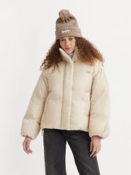 Levi's® Kurtka puchowa Pillow Bubble A5880-0003 Écru Relaxed Fit. Kurtki damskie l, bez wzorów, z puchu, bez kaptura. Za 739.99 zł.