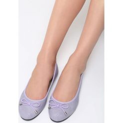 Fioletowe Balerinki For One. Fioletowe balerinki damskie Born2be, z materiału. Za 29.99 zł.