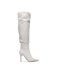 DeeZee Kozaki HY197-12 Écru. Kozaki damskie DeeZee, z materiału, bez obcasa, na szpilce, bez zapięcia. Za 249.99 zł.