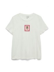 Vero Moda Koszulka w kolorze białym rozmiar: M. Białe bluzki damskie Vero Moda, m, bez wzorów, z bawełny, bez kołnierzyka, bez ramiączek. Za 62.03 zł.