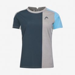 T-Shirt damski PADEL Tech. Niebieskie t-shirty damskie Head, s, bez wzorów, z meshu, bez kołnierzyka. W wyprzedaży za 161.00 zł.