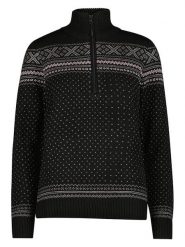 CMP Sweter w kolorze czarnym rozmiar: 42. Czarne swetry klasyczne damskie CMP, bez kołnierzyka. Za 254.95 zł.