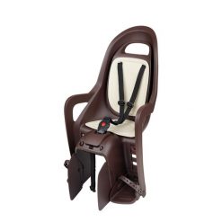 Fotelik Rowerowy Na Tylną Bagażnik Groovy XR. Brązowe foteliki rowerowe POLISPORT. Za 269.99 zł.