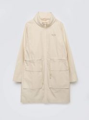 Kurtka damska parka perłowa Emba 103. Białe parki damskie Big Star, na wiosnę, l, z bawełny, bez kaptura. Za 329.99 zł.