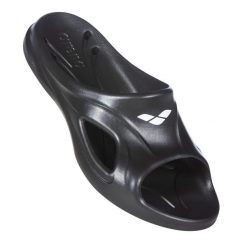 Klapki Arena Hydrosoft II Junior Hook. Czarne klapki damskie Arena, bez wzorów, z materiału, bez obcasa, bez zapięcia. Za 57.11 zł.