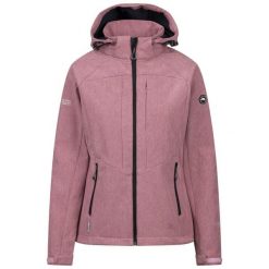 Trespass Fryatt - Damska kurtka softshell Light Mulberry Marl. Fioletowe kurtki damskie Trespass, z aplikacjami, z gumy, bez kaptura. Za 450.33 zł.