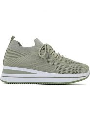 Sixth Sens Sneakersy w kolorze zielonym na koturnie rozmiar: 39. Zielone obuwie sportowe damskie Sixth Sens, z materiału, bez zapięcia. Za 136.13 zł.