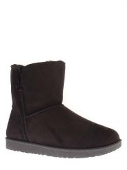 ISLAND BOOT Botki zimowe "Chloe" w kolorze czarnym rozmiar: 39. Czarne botki damskie Island Boot, na zimę, z materiału, bez obcasa, bez zapięcia. Za 197.63 zł.