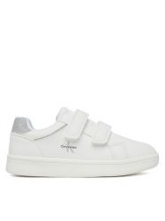 Calvin Klein Sneakersy V1A9-83207-0196X025 S Biały. Białe buty sportowe dziewczęce Calvin Klein, ze skóry, bez zapięcia. Za 349.99 zł.