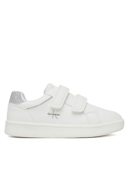 Calvin Klein Sneakersy V1A9-83207-0196X025 S Biały. Białe buty sportowe dziewczęce Calvin Klein, bez wzorów, ze skóry, bez zapięcia. Za 349.99 zł.