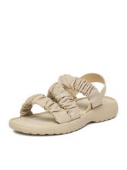 DeeZee Sandały CEO-CS2P283-01 Beżowy. Brązowe sandały dziewczęce DeeZee, z materiału, bez obcasa, bez zapięcia. Za 79.99 zł.