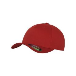 Czapka Z 5 Panelami Unisex. Czerwone czapki damskie FLEXFIT, bez wzorów. Za 74.99 zł.