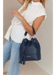 Lia Biassoni Skórzana torebka "Ancinale" w kolorze granatowym - 25 x 27 x 17 cm rozmiar: onesize. Niebieskie torebki klasyczne damskie Lia Biassoni, z materiału, na ramię, bez dodatków. Za 260.99 zł.