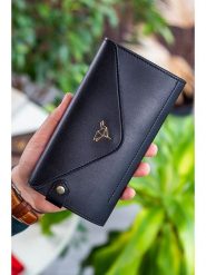 MORI Portfel w kolorze czarnym - 20 x 10 x 3 cm rozmiar: onesize. Czarne portfele damskie MORI, bez wzorów, z materiału. Za 65.99 zł.