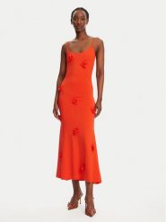 BARDOT Sukienka wieczorowa Lanae 59301DB Koralowy Regular Fit. Pomarańczowe sukienki damskie Bardot, bez wzorów, z syntetyku, wizytowe, bez ramiączek. Za 419.99 zł.