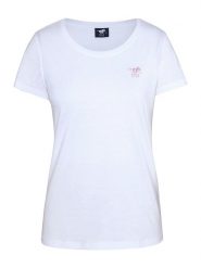 Polo Sylt Koszulka w kolorze białym rozmiar: M. Białe bluzki damskie Polo Sylt, m, bez wzorów, z bawełny, bez kołnierzyka, bez ramiączek. Za 79.03 zł.