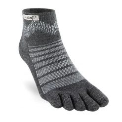 Skarpetki Injinji Midweight Mini-Crew Wool. Szare skarpetki damskie Injinji, bez wzorów, z wełny. Za 169.00 zł.