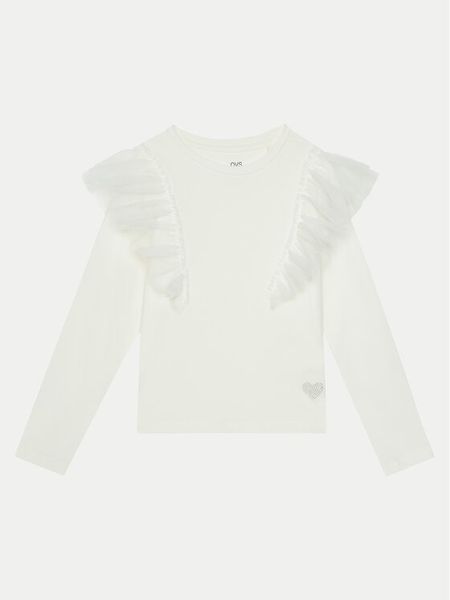 OVS Bluzka 2135810 Écru Regular Fit. Bluzki i koszule dziewczęce OVS, bez wzorów, z bawełny, bez kołnierzyka, bez ramiączek. Za 39.99 zł.