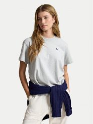 Polo Ralph Lauren T-Shirt 211B17798001 Szary Regular Fit. Szare t-shirty damskie Polo Ralph Lauren, s, bez wzorów, z bawełny, bez kołnierzyka. Za 549.99 zł.