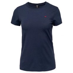 Koszulka Damska Playo II Slim. Niebieskie bluzki damskie Hi-tec, bez wzorów, bez kołnierzyka, bez ramiączek. Za 53.99 zł.