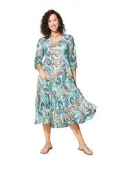 Aller Simplement Sukienka w kolorze błękitno-czerwonym rozmiar: 38/40. Niebieskie sukienki damskie Aller Simplement, bez wzorów, klasyczne, bez ramiączek. Za 65.99 zł.