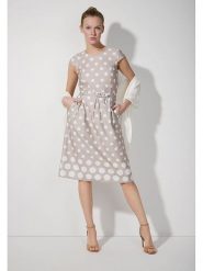 More & More Sukienka w kolorze beżowo-białym rozmiar: 32. Białe sukienki damskie More & More, bez wzorów, z tkaniny, bez ramiączek. Za 204.95 zł.