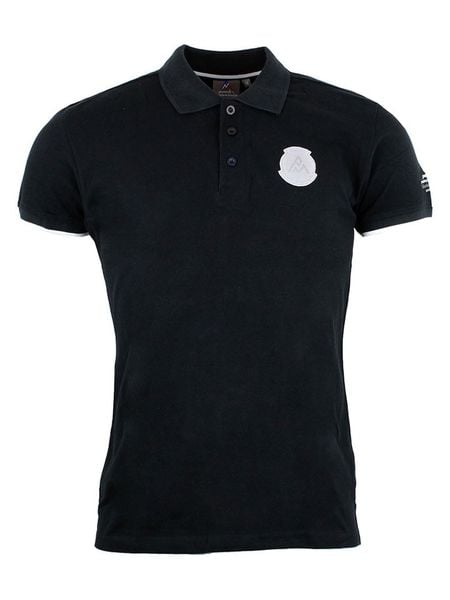 Peak Mountain Koszulka polo w kolorze czarnym rozmiar: L. Czarne bluzki damskie Peak Mountain, l, bez wzorów, z bawełny, bez kołnierzyka, bez ramiączek. Za 104.95 zł.