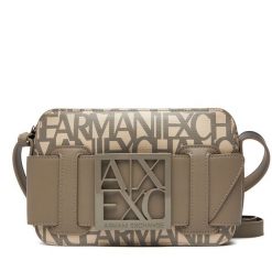 Torebka Armani Exchange. Brązowe listonoszki damskie Armani Exchange, bez wzorów, bez dodatków. Za 589.99 zł.