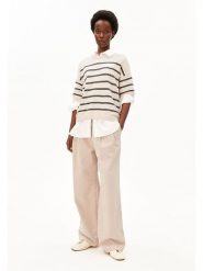 Armedangels Sweter ''Striped'' w kolorze kremowo-szarym rozmiar: XL. Brązowe swetry klasyczne damskie ARMEDANGELS, xl, ze splotem, bez kołnierzyka. Za 214.95 zł.