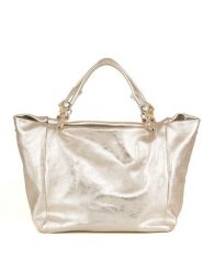 Lucca Baldi Skórzany shopper bag "Gimignano" w kolorze złotym - 45 x 50 x 20 cm rozmiar: onesize. Żółte shopper bag Lucca Baldi, bez wzorów, z materiału, przez ramię, bez dodatków. Za 404.10 zł.