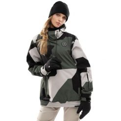 Kurtka snowboardowa damska W1-W Snowy. Zielone kurtki damskie SIROKO, m, bez wzorów, z materiału, bez kaptura. Za 380.00 zł.