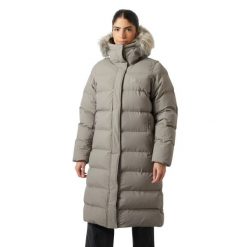 Parka dla kobiet Helly Hansen Aria. Szare parki damskie Helly Hansen, na zimę, bez kaptura. W wyprzedaży za 1,293.50 zł.
