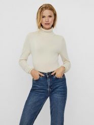 Vero Moda Golf w kolorze kremowym rozmiar: XXL. Brązowe golfy damskie Vero Moda, xxl, bez wzorów, bez ramiączek. Za 57.06 zł.