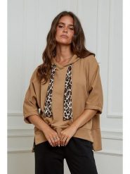 L'armoire de Suzette Bluza w kolorze jasnobrązowym rozmiar: 38/40. Brązowe bluzy damskie L'armoire de Suzette, l, bez wzorów, z kapturem. Za 156.24 zł.