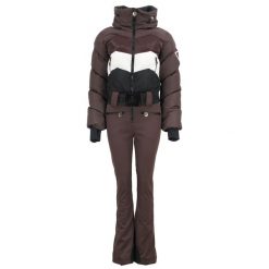 Damski kombinezon narciarski Peak Mountain Antiero. Brązowe kombinezony damskie Peak Mountain, na zimę, bez wzorów, sportowe, bez kołnierzyka, bez ramiączek. W wyprzedaży za 823.50 zł.
