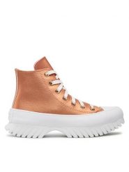 Converse Botki Chuck Taylor All Star Lugged 2.0 Hi A01304C Pomarańczowy. Brązowe botki damskie Converse, z materiału, retro, bez obcasa, na płaskiej podeszwie, bez zapięcia. Za 409.99 zł.