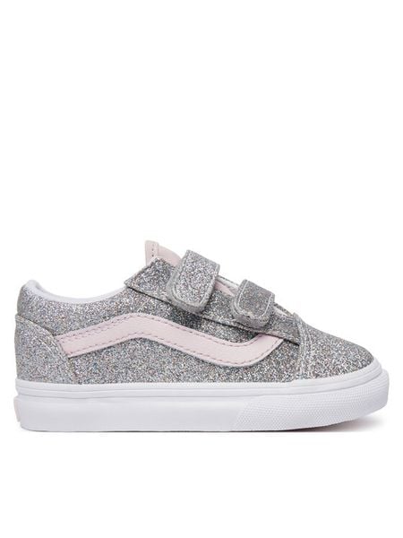 Vans Tenisówki Old Skool V VN000VB2HN31 Srebrny. Szare buty sportowe dziewczęce Vans, z syntetyku, bez zapięcia. Za 219.99 zł.