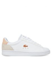 Lacoste Sneakersy Carnaby Set 748SFA0016 Biały. Białe obuwie sportowe damskie Lacoste, ze skóry, bez zapięcia. Za 319.99 zł.
